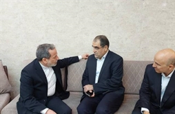 I.R. Iran, Ministry of Foreign Affairs- Iran FM Araghchi visits injured Beirut ambassador at Tehran hospital